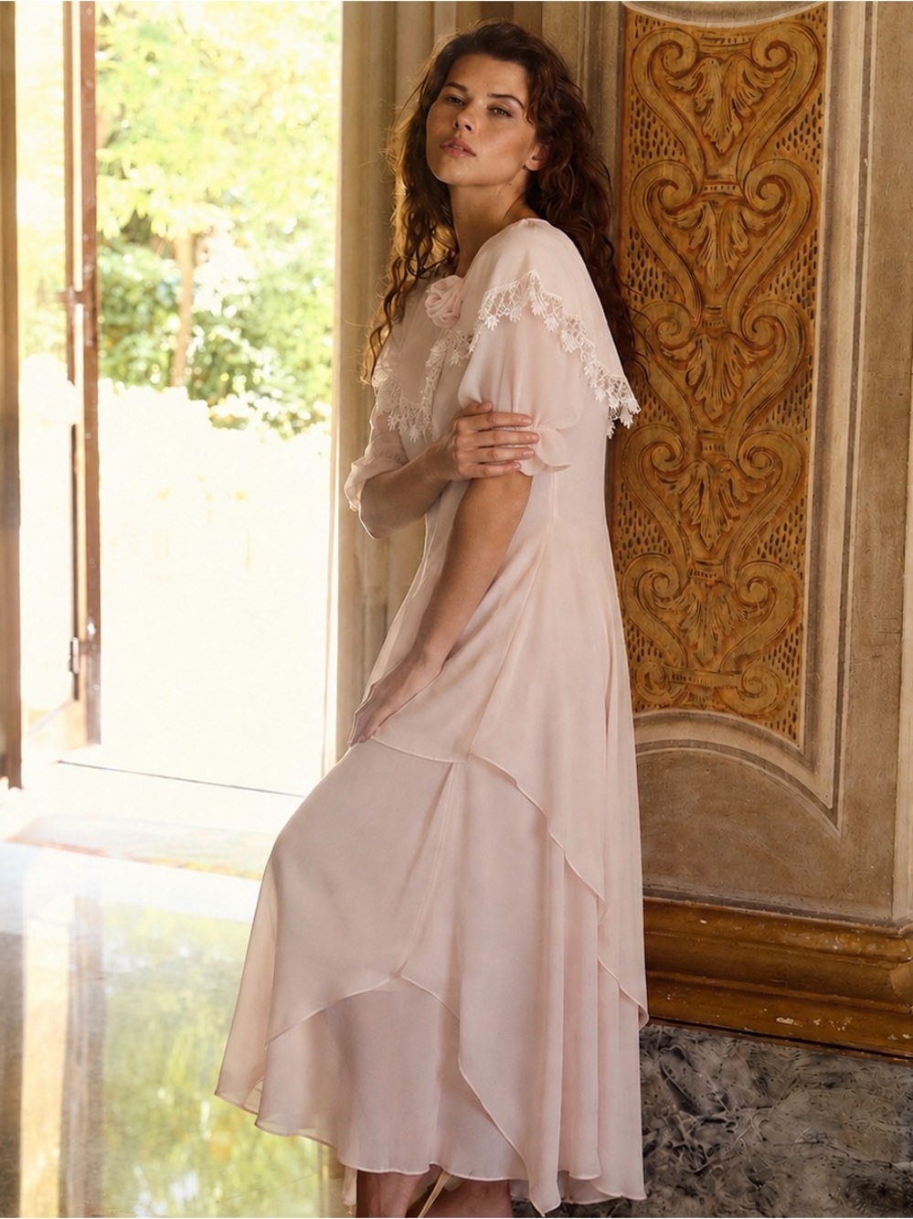 Vintage 80s Scott McClintock Fairycore Lace Dress Ethereal Cottagecore Boho